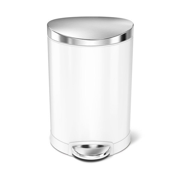 Cestino in acciaio bianco 6 l - simplehuman-image-4