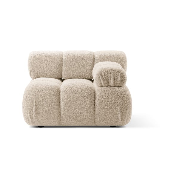 Modulo divano in bouclé beige (angolo destro) Bellis - Micadoni Home