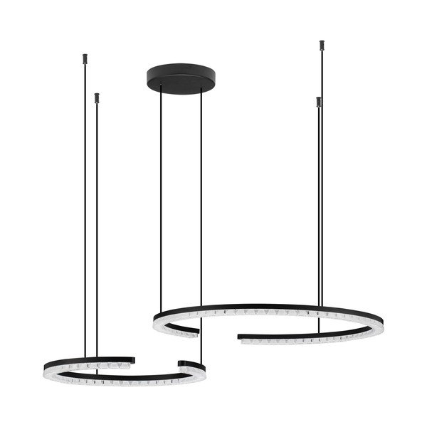 Lampadario LED nero opaco in alluminio con intensità regolabile Greamy – Nova Luce
