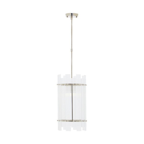 Lampadario argentato in metallo con paralume in vetro ø 27 cm Ritz – Premier Housewares-image-3