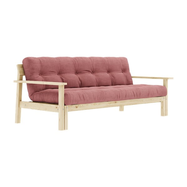 Divano letto in velluto a coste rosa 218 cm Unwind - Karup Design-image-3