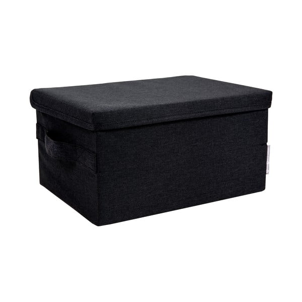 Scatola in tessuto nero con coperchio 35x19x26 cm Soft Storage - Bigso Box of Sweden