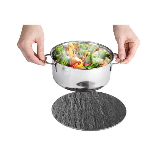 Sottopentola in vetro nero, ø 20 cm - Wenko-image-2