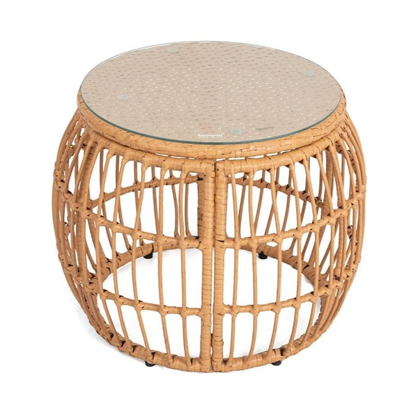 Tavolo da giardino rotondo in rattan artificiale ø 55,5 cm Vistdal - Bonami Essentials