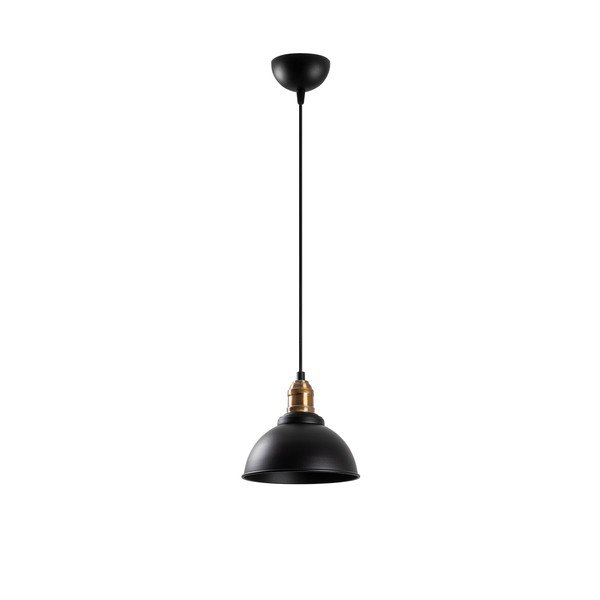 Lampadario nero con paralume in metallo ø 21 cm Varzan – Opviq lights-image-3