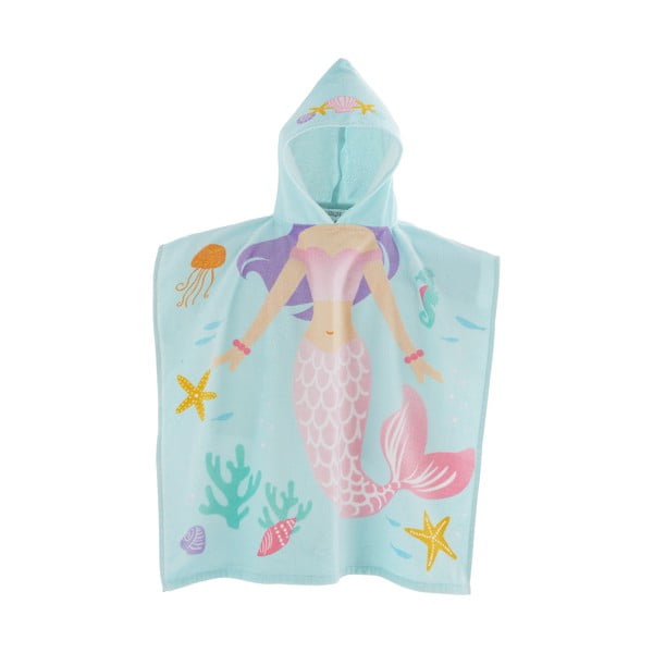 Poncho per neonato in cotone azzurro Mermaid - Catherine Lansfield