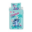 Set copripiumino e federa da bambini blu in cotone per letto singolo 140x200 cm Lilo a Stitch "Hawaii"  – Jerry Fabrics
