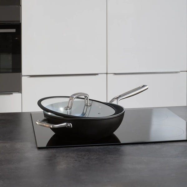 Padella wok con coperchio/con superficie in ceramica ø 28 cm Meda 3.0 – FABINI-image-1