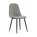 Sedie da pranzo in set grigio chiaro in imbottito 4 pz Minka – Marckeric