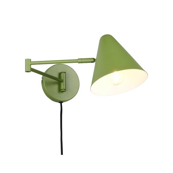 Lampada da parete verde con alimentazione a corrente con struttura flessibile ø 15 cm Cosima – Trio-image-3