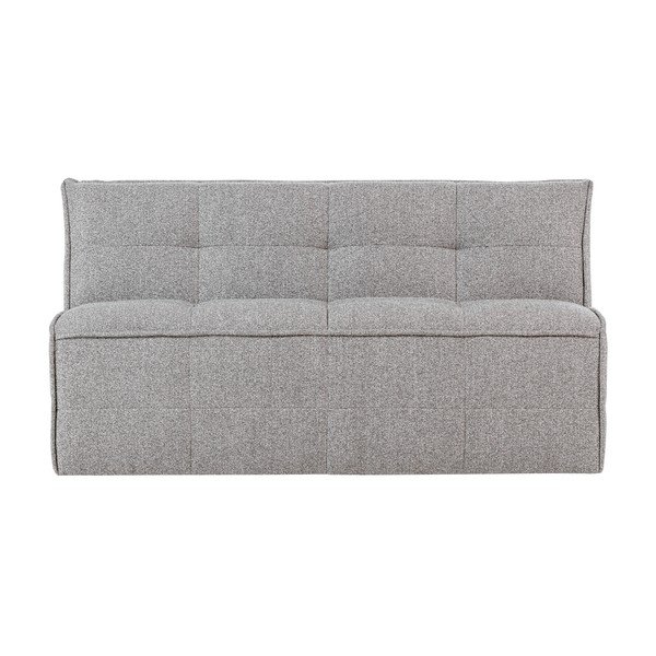 Panchina grigio chiaro in imbottito con rivestimento in bouclé Cluster – vtwonen