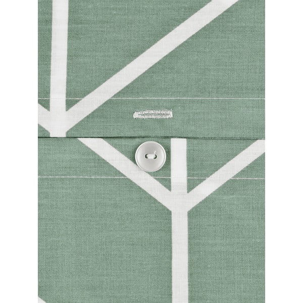 Biancheria da letto singola in cotone verde by46 , 155 x 220 cm Mirja - Westwing Collection-image-1