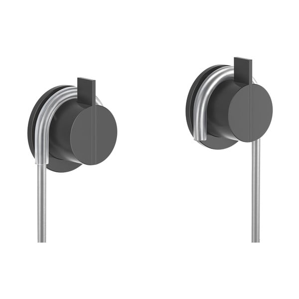 Mensola da bagno sospesa in acciaio inox color argento Origin - Metaltex-image-2