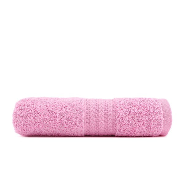 Asciugamano rosa in puro cotone, 50 x 90 cm - Foutastic