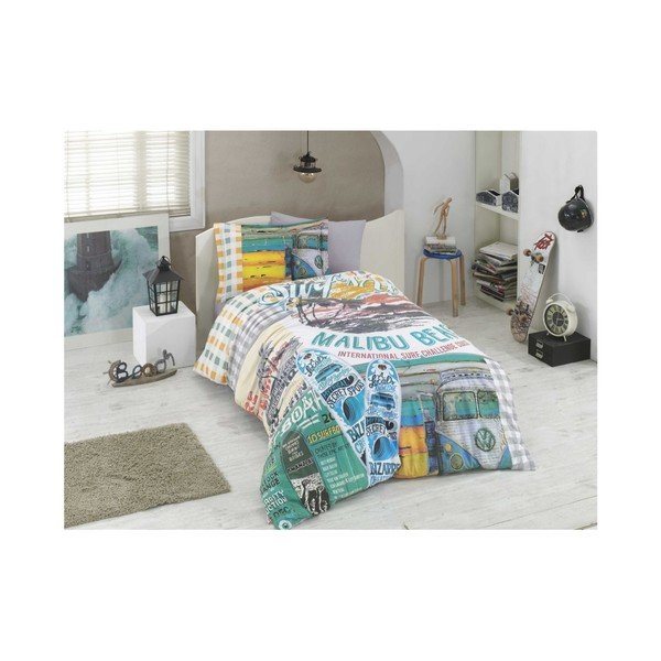 Lenzuolo singolo Micela in popeline di cotone, 160 x 220 cm - Mijolnir