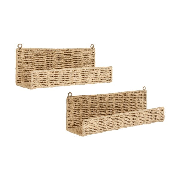 Mensole in set di colore naturale 2 pz 10 cm Treviso – House Nordic-image-3
