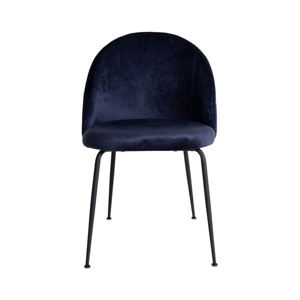 Set di 2 sedie da pranzo blu con gambe nere Geneve - House Nordic-image-1