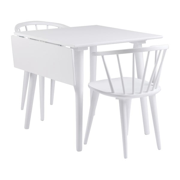 Sedia da pranzo in legno di gomma bianco Carmen - Rowico-image-3