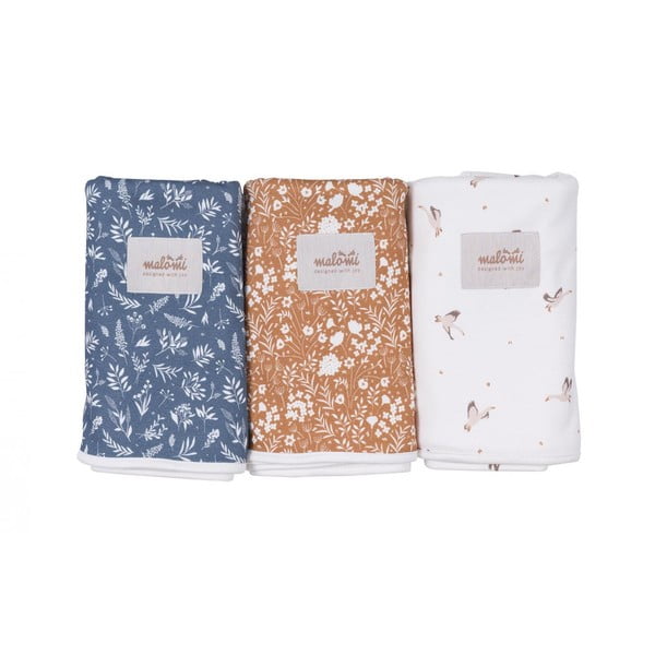 Coperta per neonato in cotone organico blu scuro 110x140 cm Organic - Malomi Kids-image-1