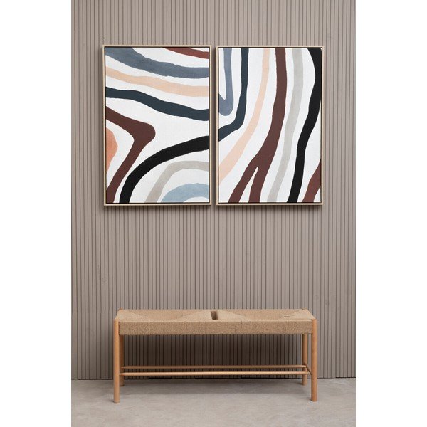Set di dipinti con cornice inclusa/dipinti su tela 2 pz 63x93 cm Astratto – Premier Housewares-image-1