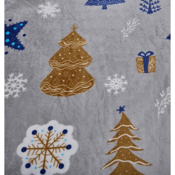 Biancheria da letto grigia in micropile per letto singolo 140x200 cm Natale – My House-image-4