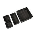 Set di 4 organizer da bagno in plastica nera Adria - Wenko