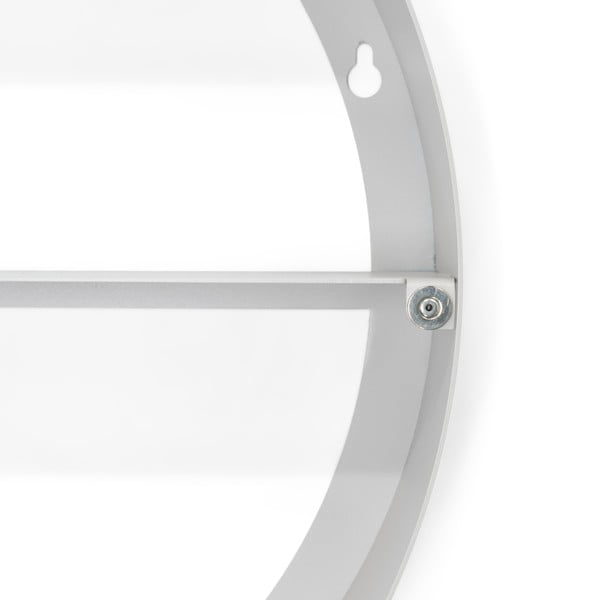 Mobile per bagno grigio tortora in metallo da appendere/con specchio 55x55 cm Sonnet – Spinder Design-image-3