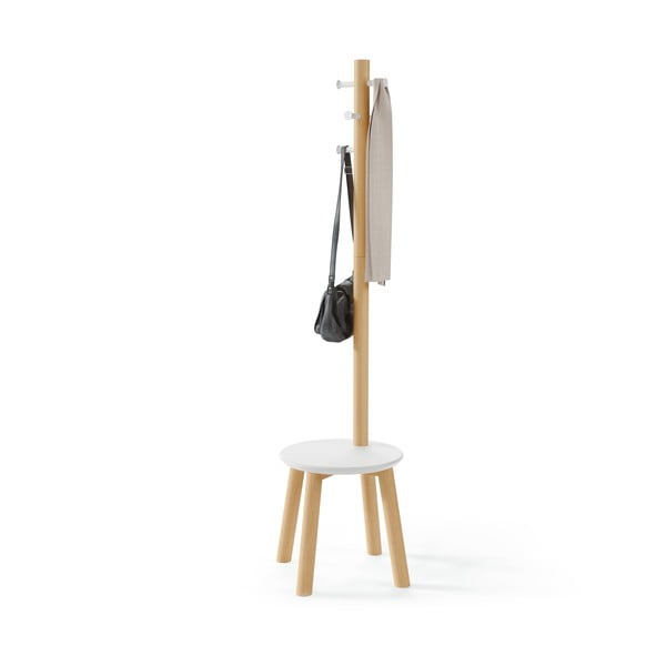 Appendino in legno bianco in gomma naturale Pillar - Umbra-image-2