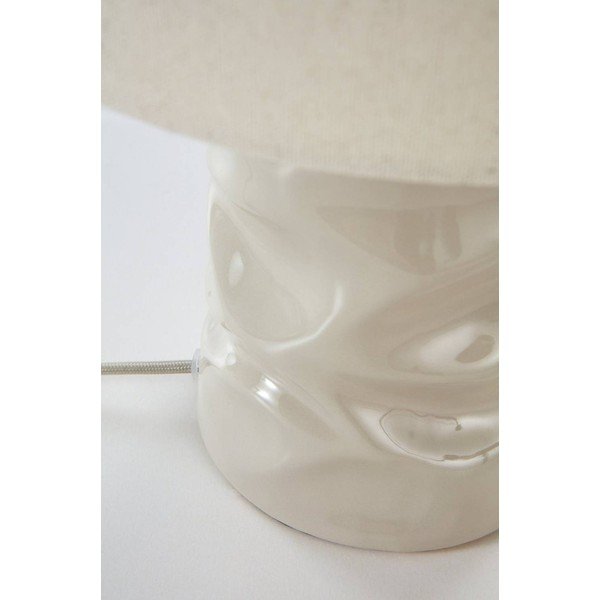 Lampada da tavolo grigia in ceramica (altezza totale 40 cm) Milera – Jotex-image-4
