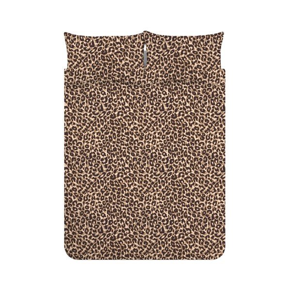 Set copripiumino e federa marrone per letto singolo 135x200 cm Animal Print – Catherine Lansfield
