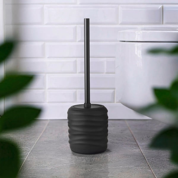 Scopino WC nero opaco in ceramica Illana – Wenko-image-1