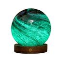 Decorazione luminosa marrone scuro/colore naturale scuro con ricarica USB ø 12 cm Stellar Ocean – Gingko
