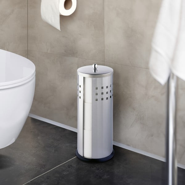 Porta carta igienica in argento Matt Ancona - Wenko-image-1