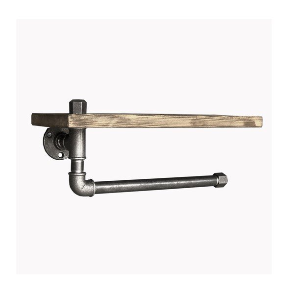 Mensola in legno con supporto Raffio Pipe - Evila Originals