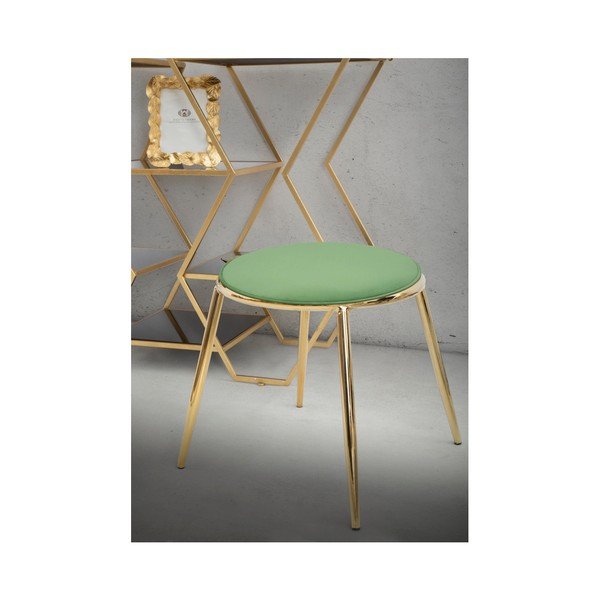 Sgabello Emily verde chiaro, ⌀ 45 cm - Mauro Ferretti-image-1