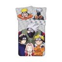 Set copripiumino e federa da bambini in cotone per letto singolo 140x200 cm Naruto "Grey" – Jerry Fabrics