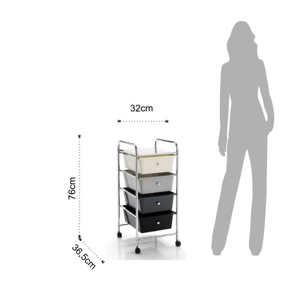 Carrello mobile con 4 cassetti Air - Tomasucci-image-2
