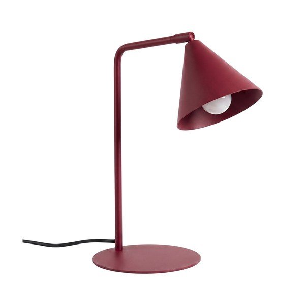 Lampada da tavolo burgundy in acciaio con struttura flessibile (altezza totale 35 cm) Zylo – Sollux