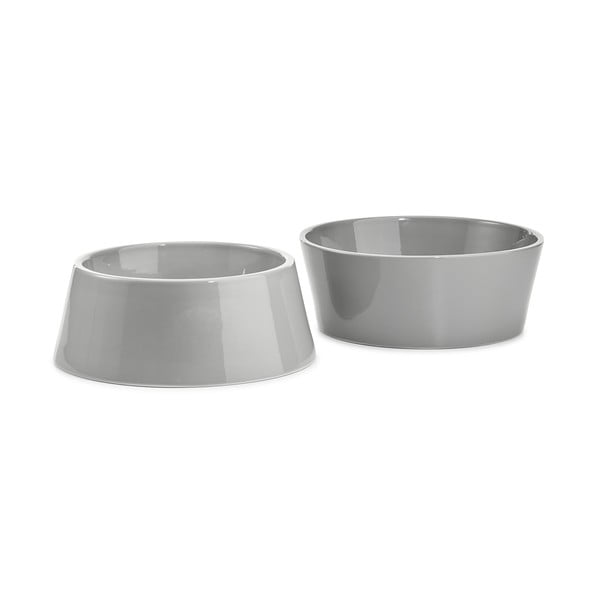 Set di 2 ciotole in porcellana per cani ø 21 cm Doppio Concrete M/L - MiaCara