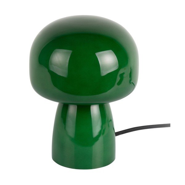 Lampada da tavolo verde scuro in vetro (altezza totale 20 cm) Fervor – Leitmotiv