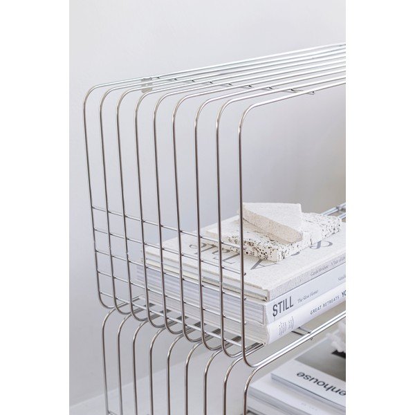 Mensola color argento lucido in metallo con ripiani multipli 70 cm Store-It – Mette Ditmer Denmark-image-2