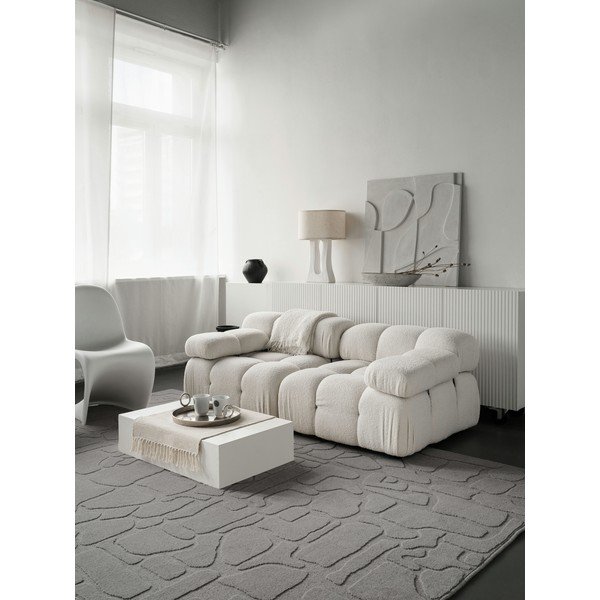 Tappeto in lana grigio 160x230 cm Morphic Dunes - Agnella-image-2