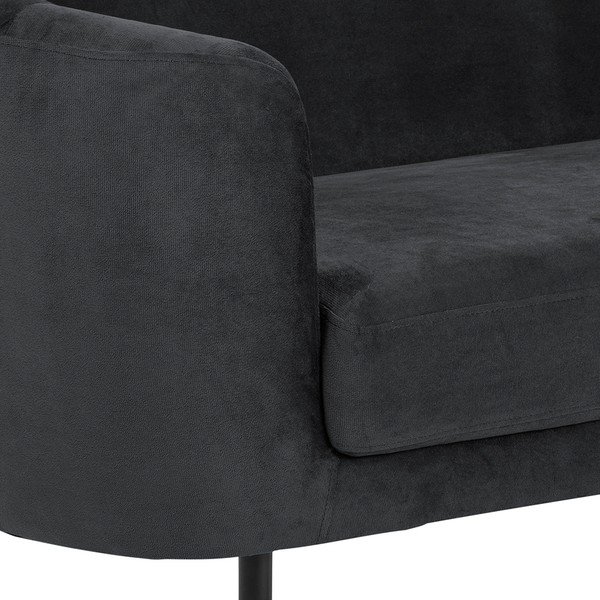 Divano in velluto grigio antracite, 160 cm Biloxi - Actona-image-1