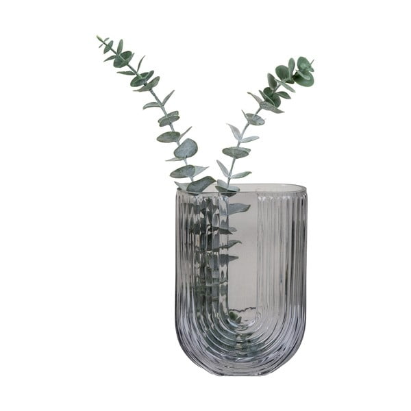 Vaso grigio chiaro in vetro (altezza 19 cm) - House Nordic-image-4