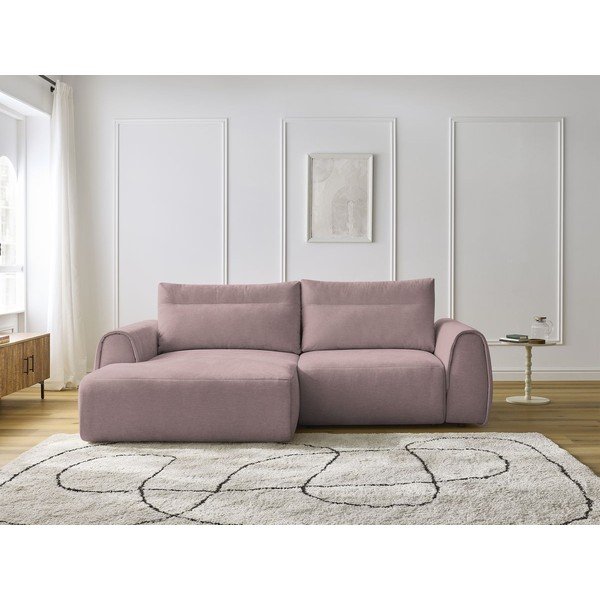 Divano angolare in rosa chiaro Aden – Bobochic Paris-image-1