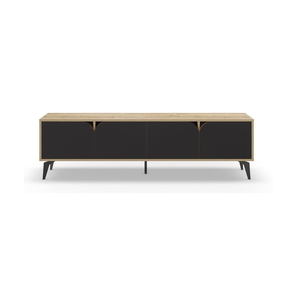 Tavolo TV in rovere nero e naturale 180x51 cm Nola - Marckeric