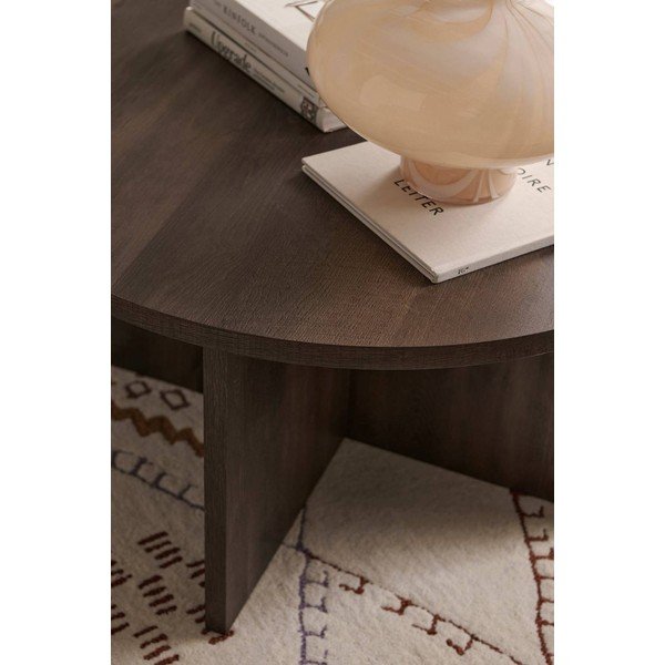 Tavolino da salotto rotondo marrone in MDF ø 85 cm Poppy – Ellos Home-image-1