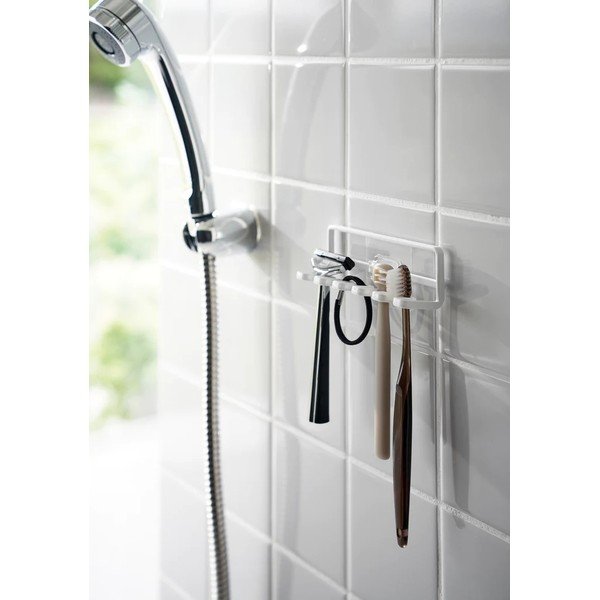 Portaspazzolini in metallo autoportante bianco Film Hook - YAMAZAKI-image-3