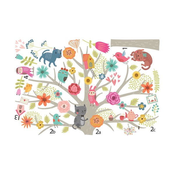 Set di adesivi murali per bambini Albero scandinavo - Ambiance-image-1