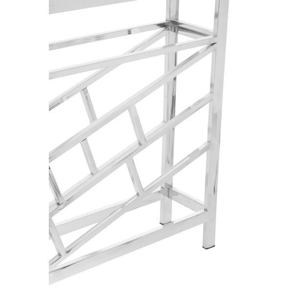 Portabottiglie in metallo argento lucido per 12 bottiglie Barolo - Premier Housewares-image-3